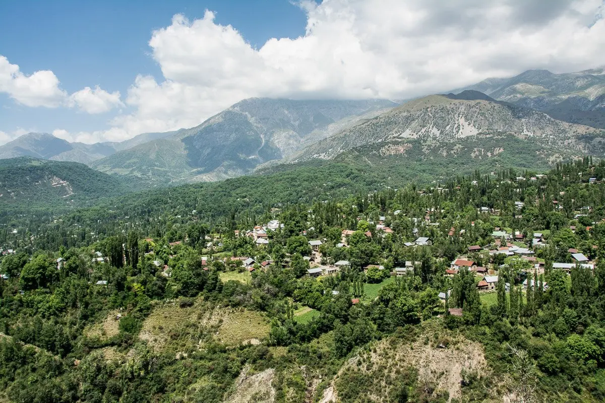 Arslanbob Village Panorama, Jalal-Abad Region, Kyrgyzstan