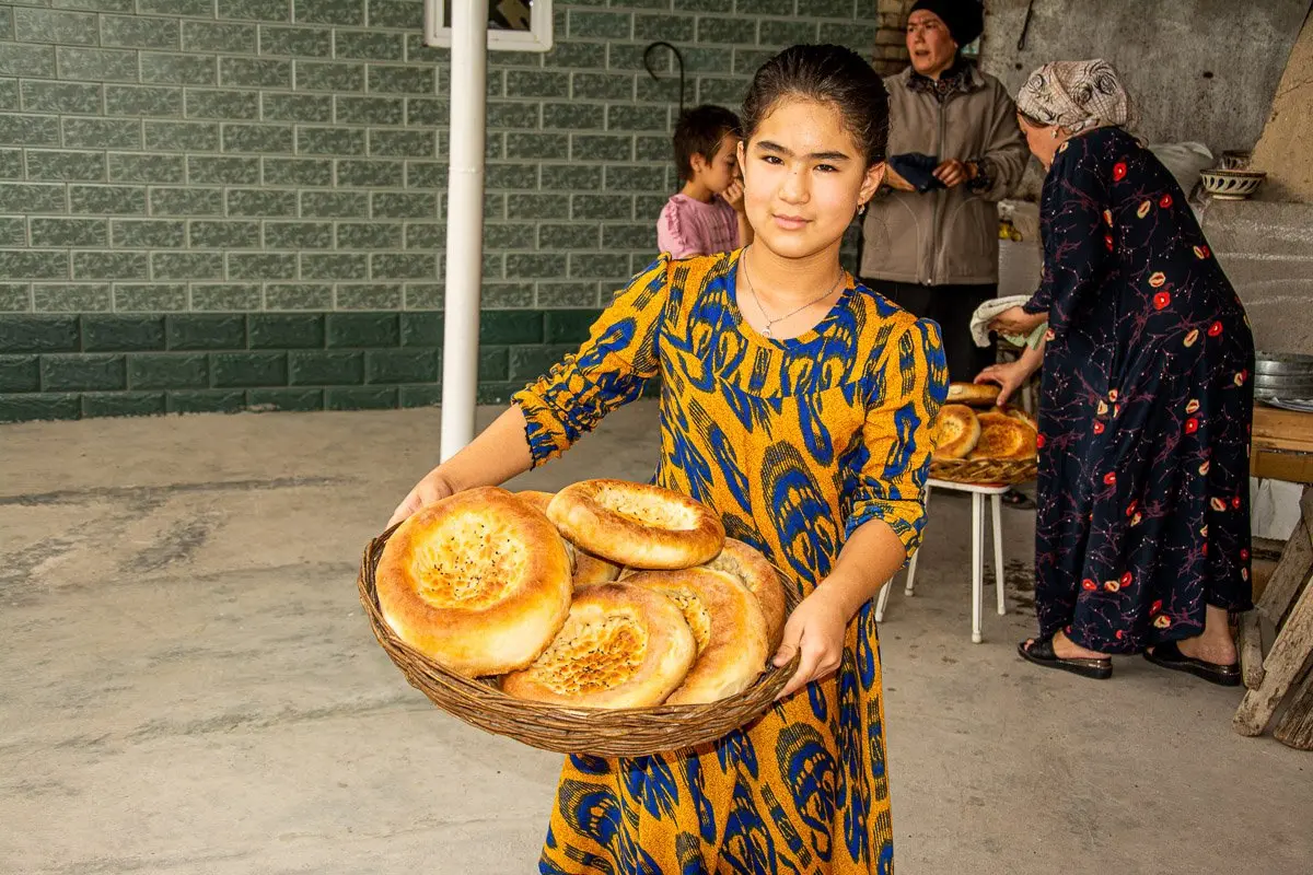 Jalal-Abad City Bread Making Workshop, Bread Fresh From the Oven - Kyrgyzstan
